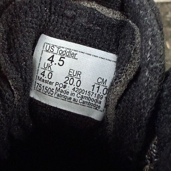Vans Toddler Size 4.5 Sk8-Hi Zip Camo Sidewall Black Lace Up VN000XG5BM8 - Picture 7 of 7